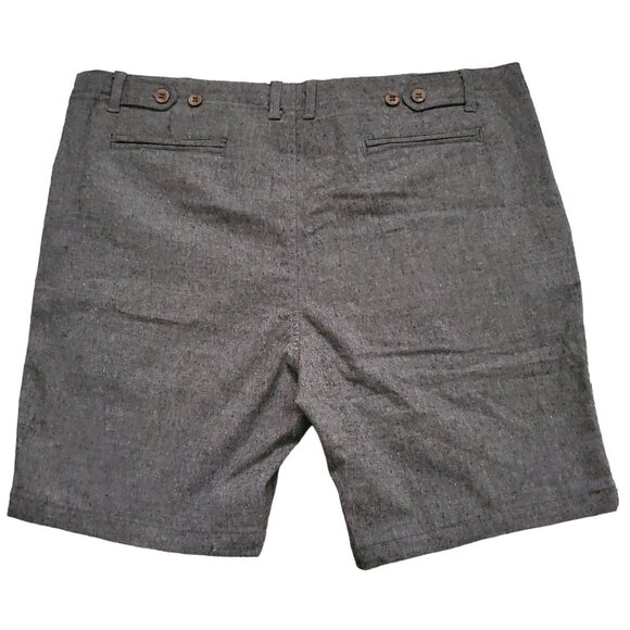 Oxford Lads Men’s Light Gray Chambray Cotton Linen Casual Basic Shorts Size 38 - Picture 3 of 11